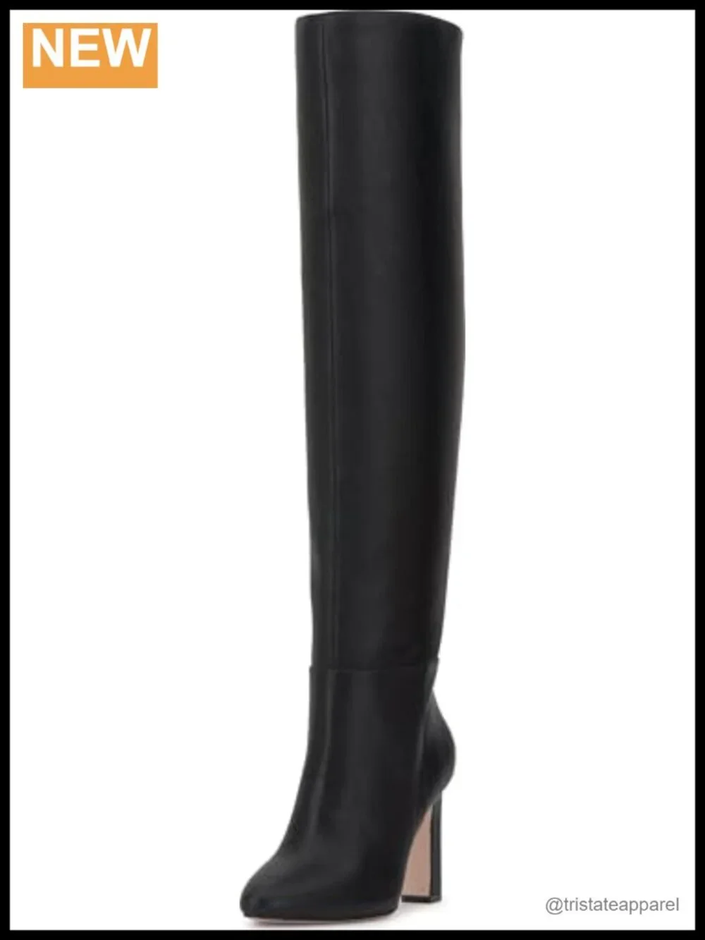 Wide Calf Over-the-Knee Faux Leather Equestrian Block Heel Boots